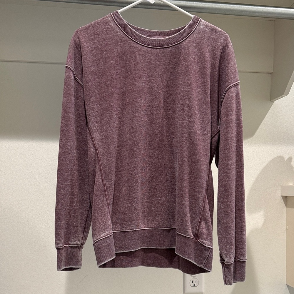 Reflex Women's Vintage Wash Plum Pullover Sweater